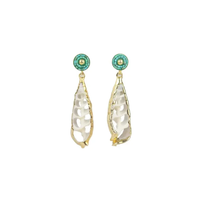 Turquoise Shell Earrings lokal mena