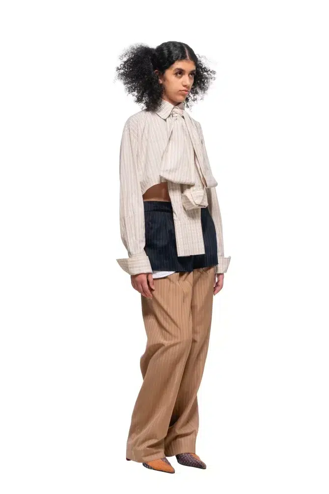 Double Layered Trousers With Visible Pockets lokal mena