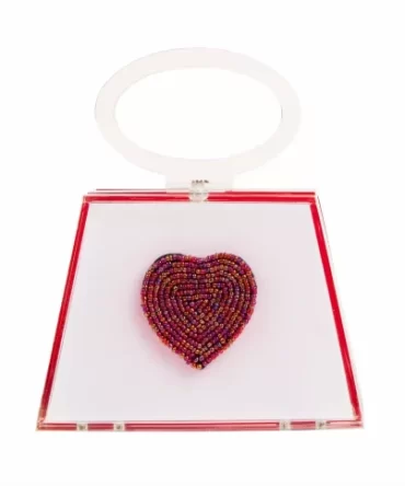 Embroidered Heart Clutch lokal mena