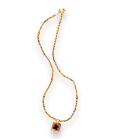 Tiger's Eye and Onyx Necklace lokal mena