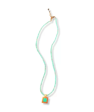 Turquoise Square Necklace lokal mena