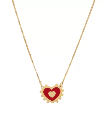 Ruffled Heart Necklace lokal mena