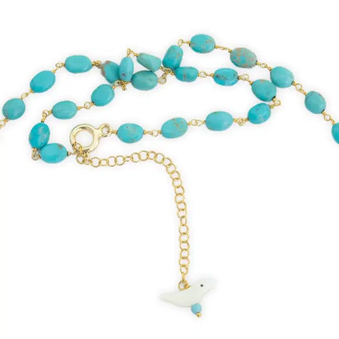 Turquoise and Diamonds Necklace lokal mena