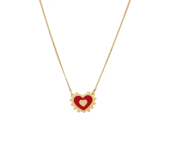 Ruffled Heart Necklace lokal mena