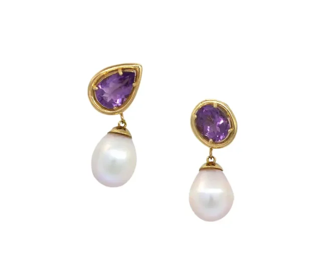 Vivid Amethyst Earrings lokal mena