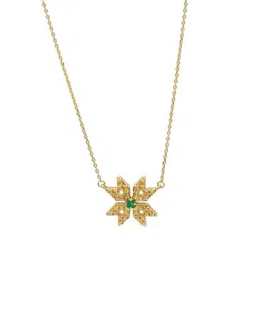 Threads of Identity Necklace - Emerald lokal mena