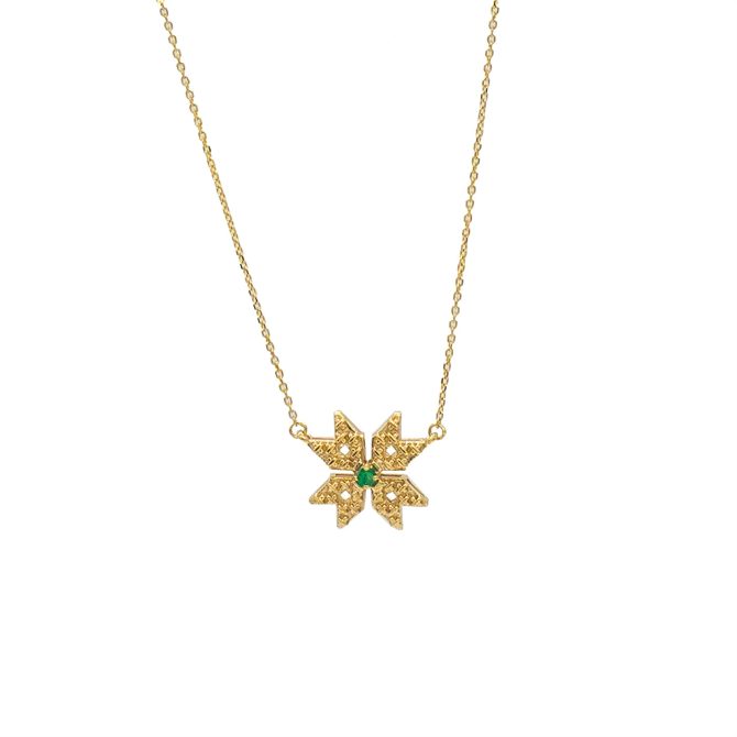 Threads of Identity Necklace - Emerald lokal mena