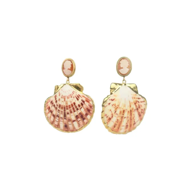 Cameo Shell Earrings lokal mena