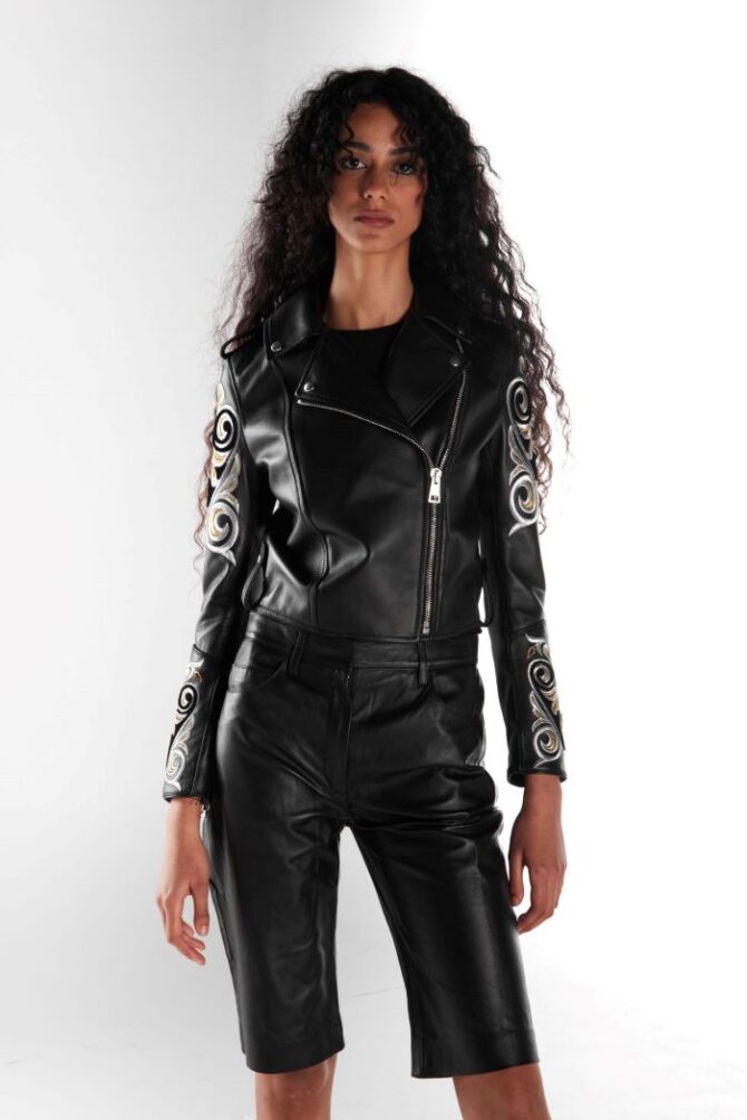 Libya 03 Leather Biker Jacket lokal mena